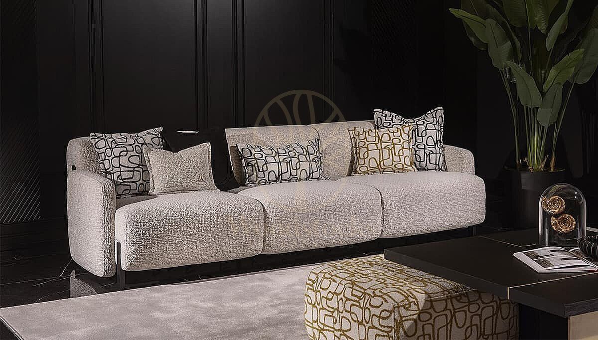 Luxury Cortina Beige Handcrafted Teak Sofa Set, Saharanpur, view 2