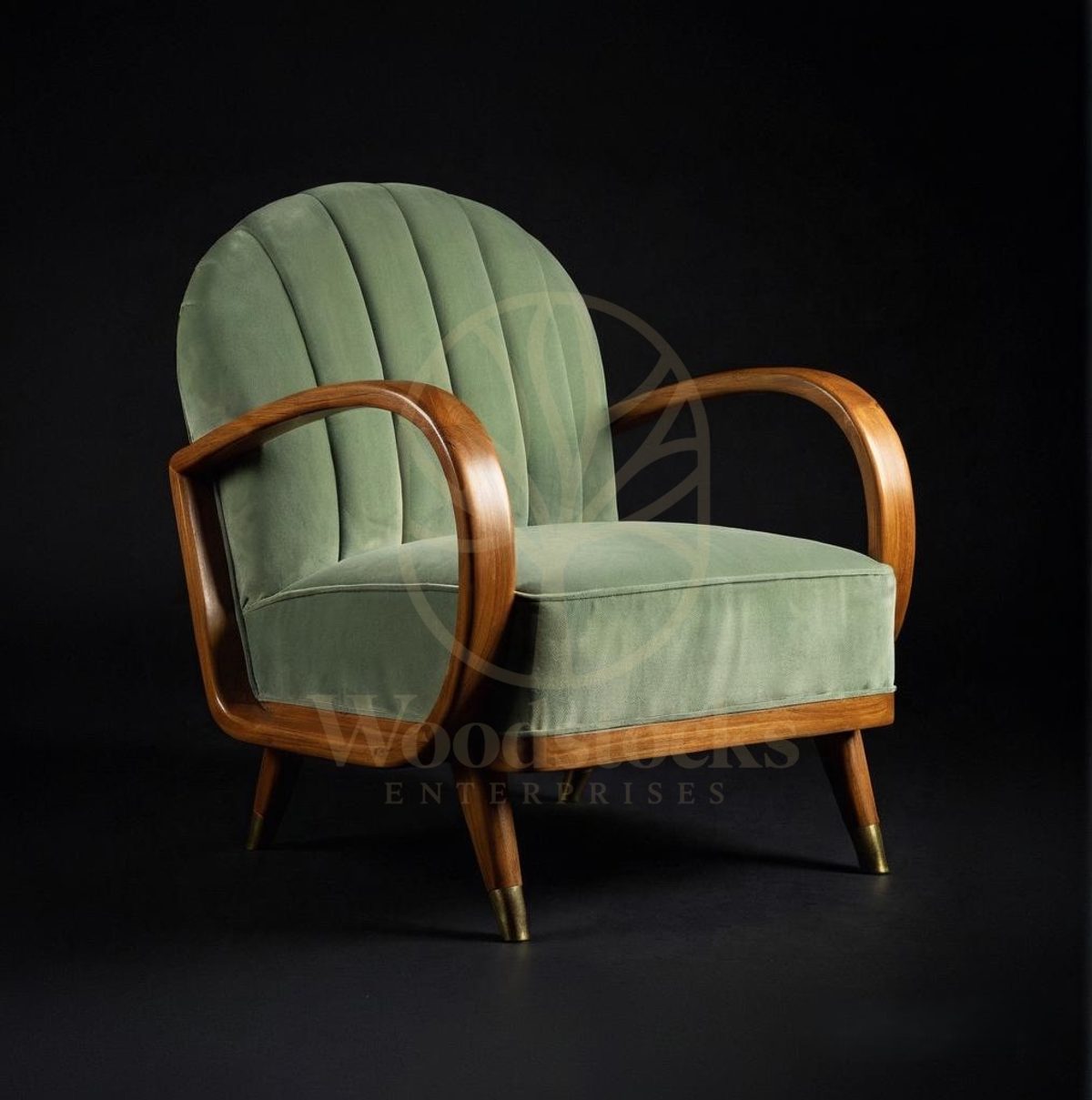 Luxury Teak Continental Art Deco Easy Chair, Saharanpur, Living Room Chair