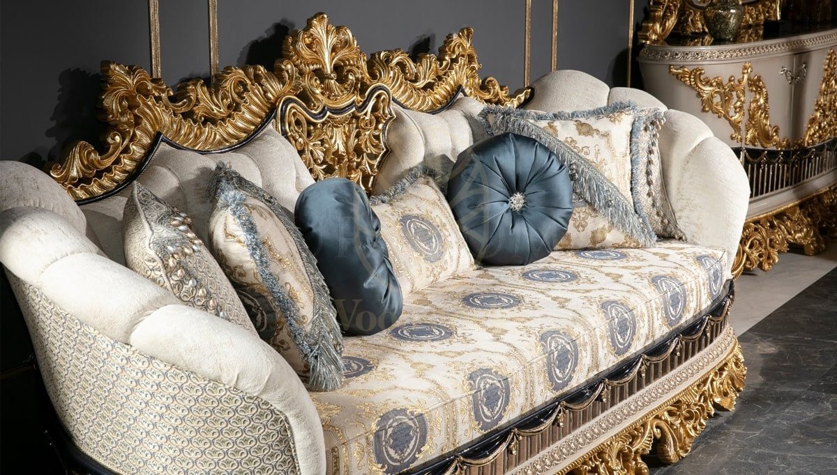 Royal Bilbao Hand Carved Teak Sofa Set, Saharanpur, view 3