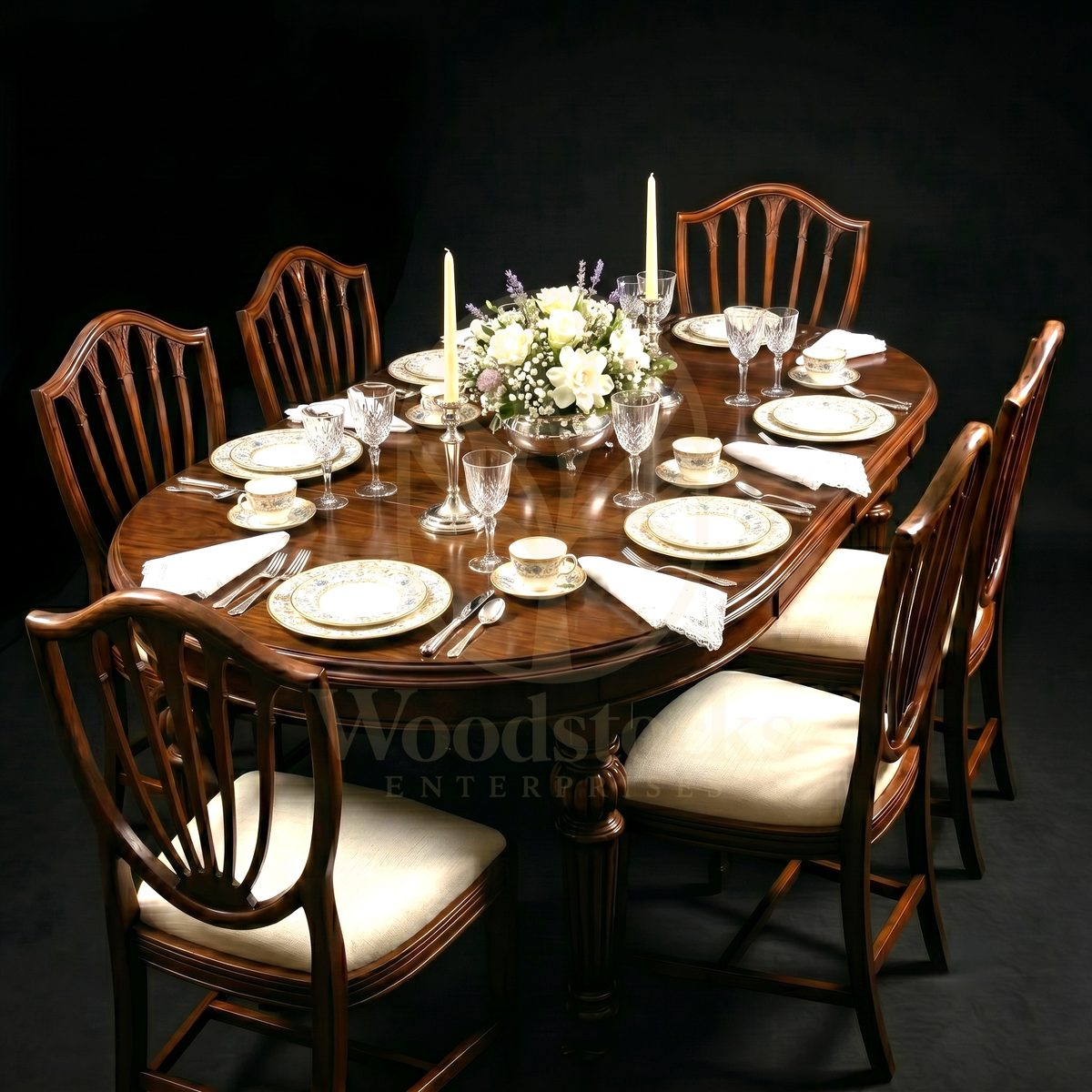 Luxury Teak Portman Square Hepplewhite Dining Suite, Saharanpur, Dining Table