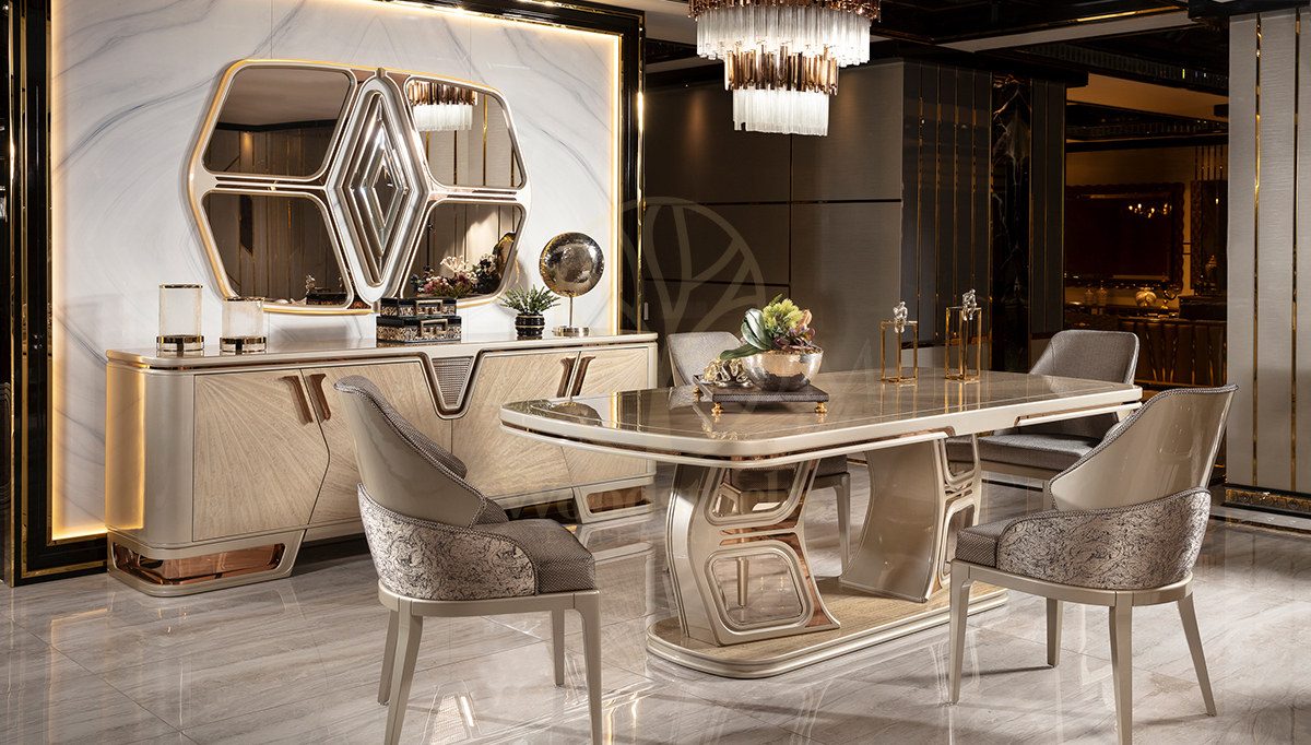 Luxury Latina Handcrafted Teak Dining Table Set, Saharanpur, Dining Table