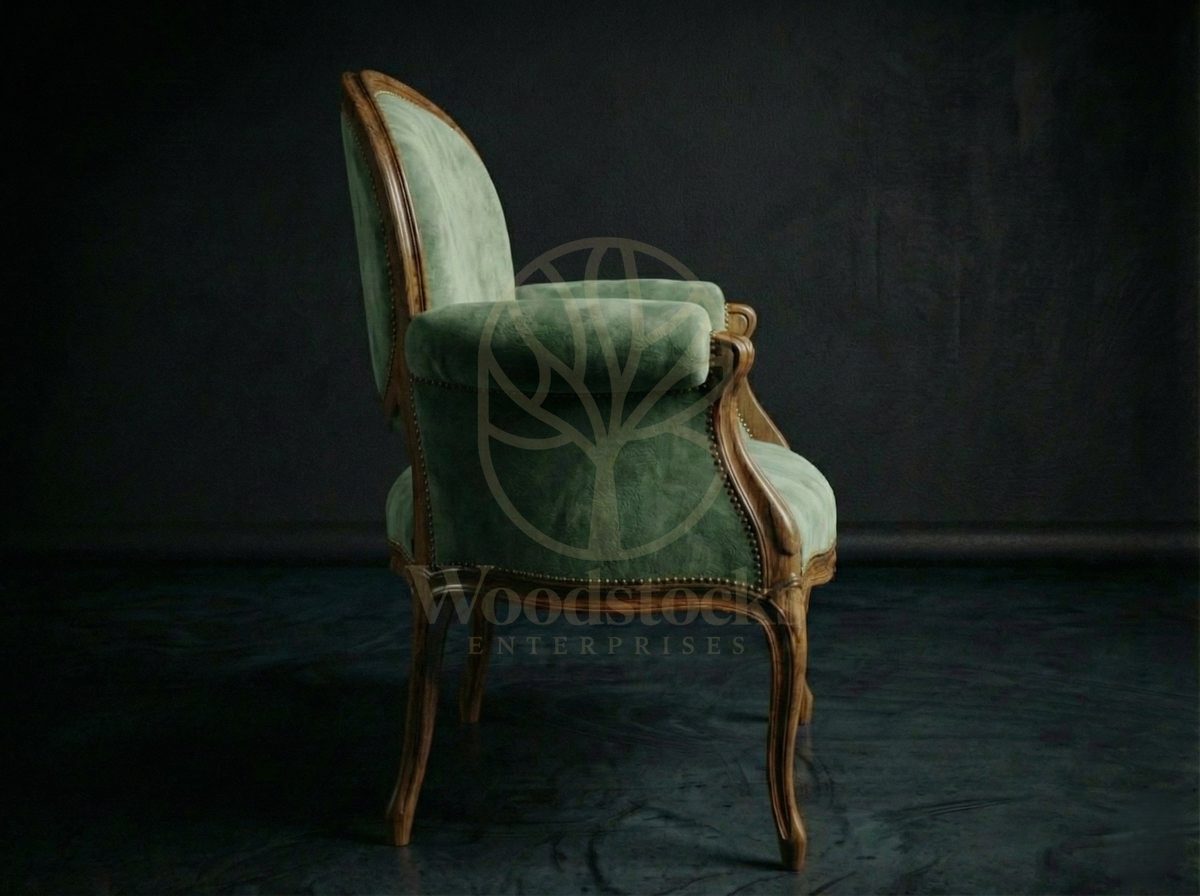 Luxury Teak Neuilly Belle Époque Deco Salon Settee, Saharanpur, view 5