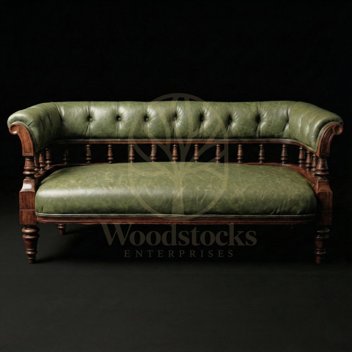 Royal Teak Regent Street Clubroom Leather Settee, Saharanpur, Sofa Set