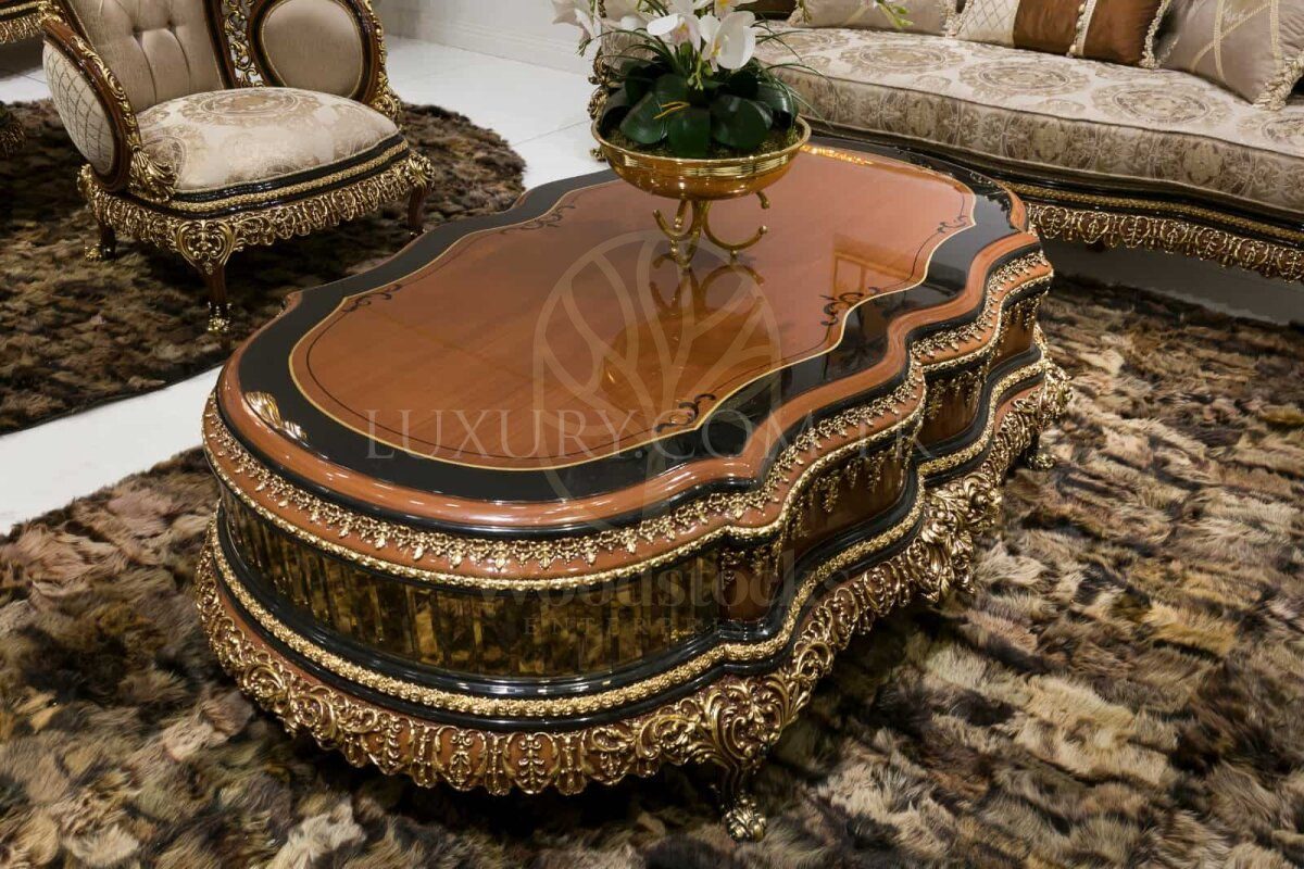 Royal Lotusa Hand Carved Teak Sofa Set IV, Saharanpur, view 5