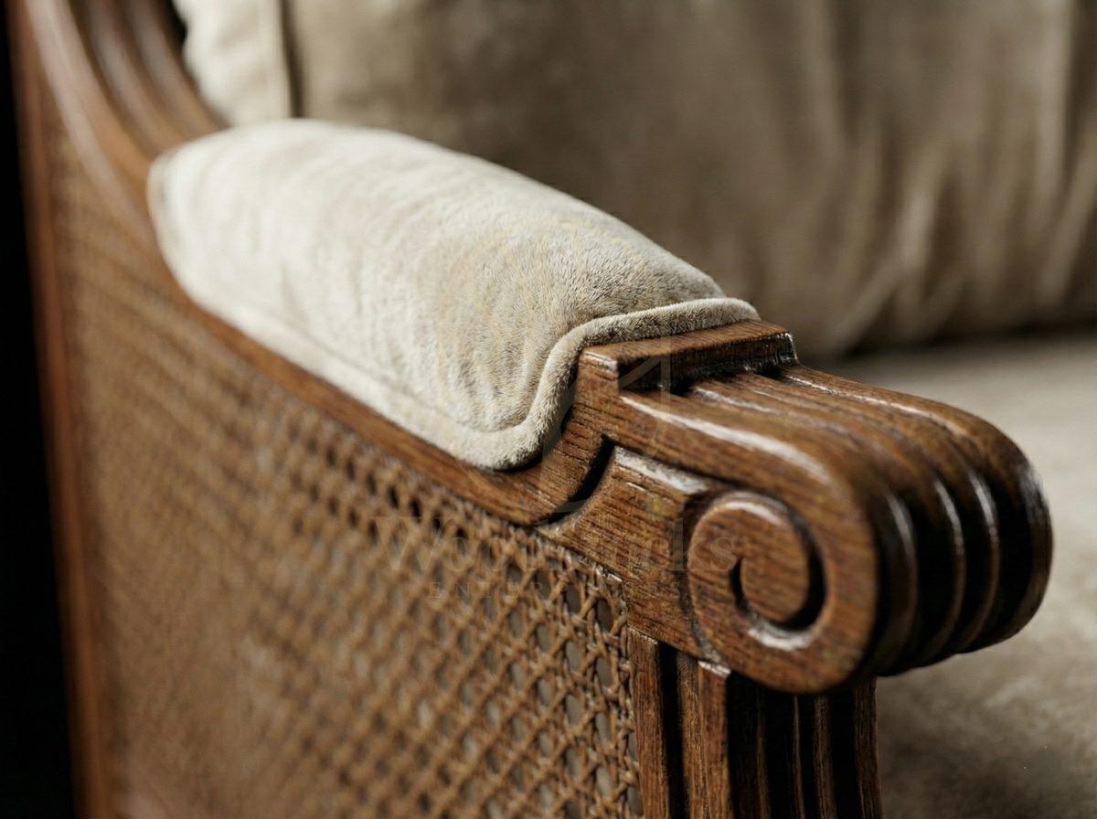Royal Teak La Rochelle Merchant’s Armchair, Saharanpur, view 4