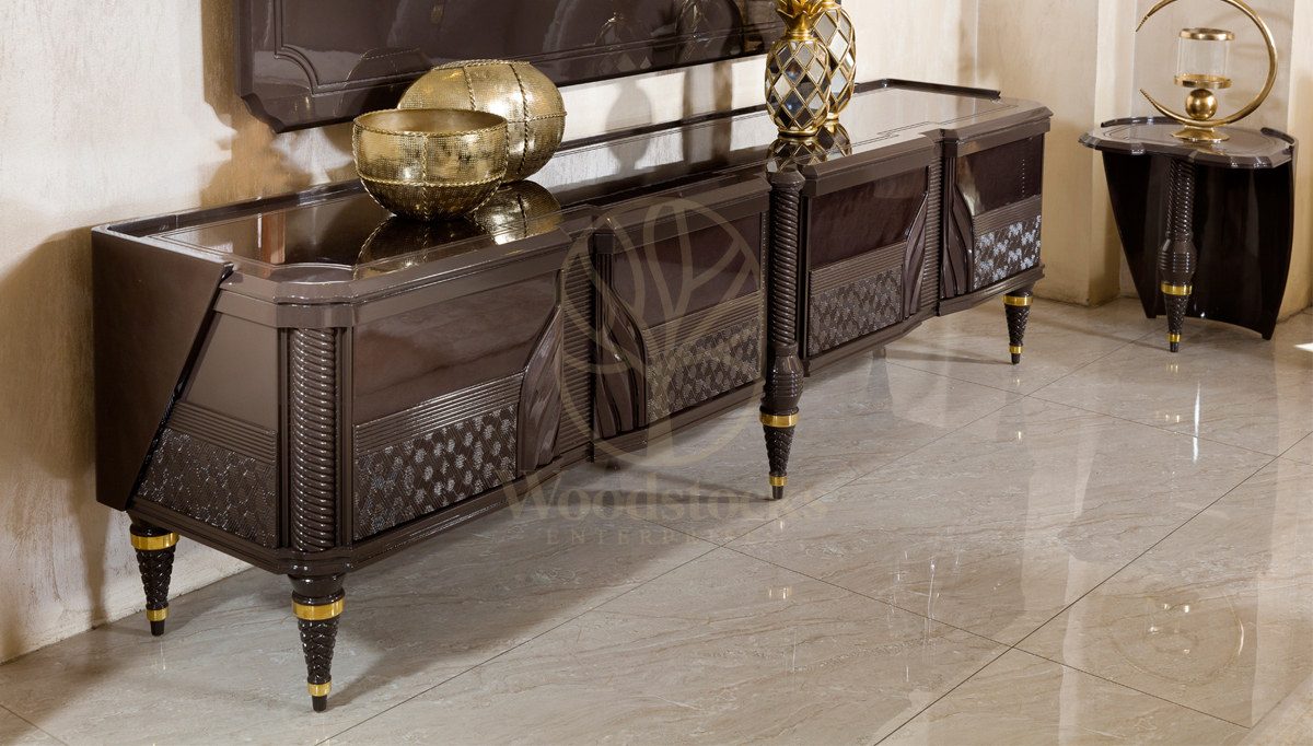 Luxury Lenora Handcrafted Teak TV Cabinet, Saharanpur, view 3