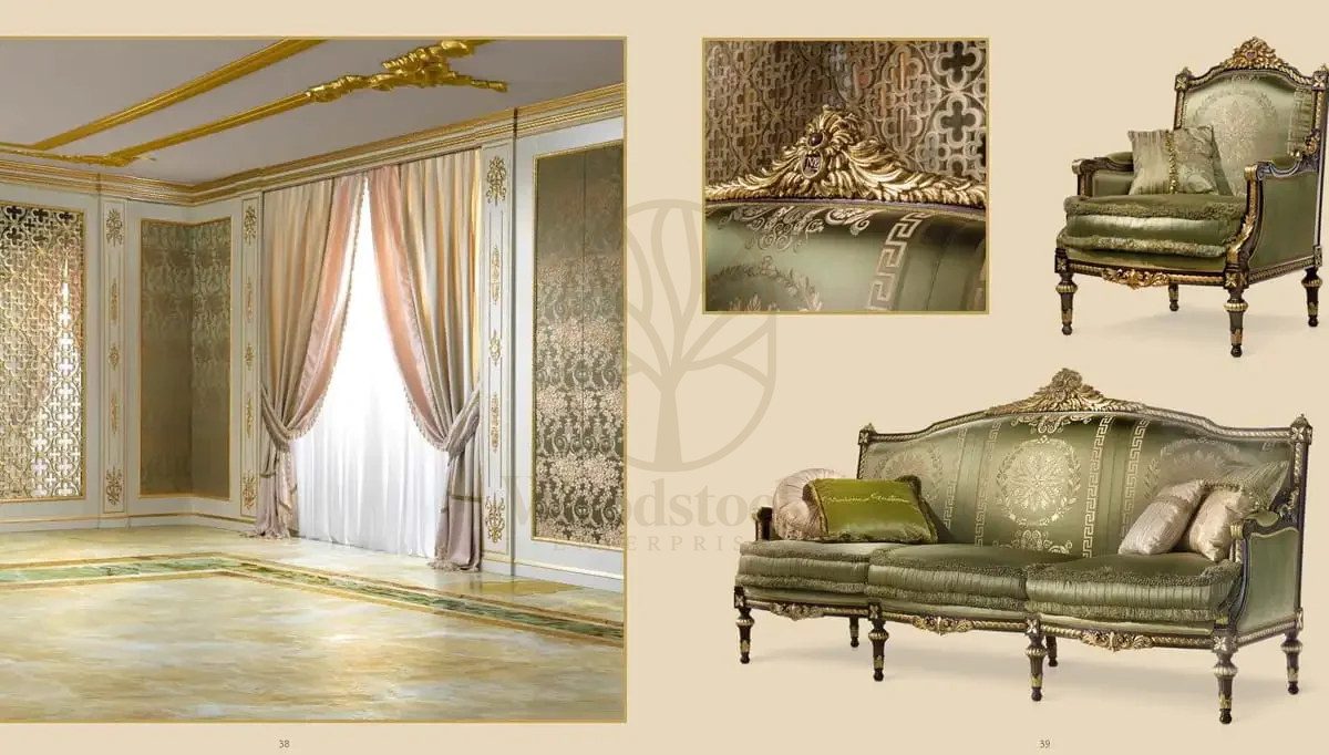 Royal Dubai Majlis Hand Carved Teak Sofa Set, Saharanpur, view 5
