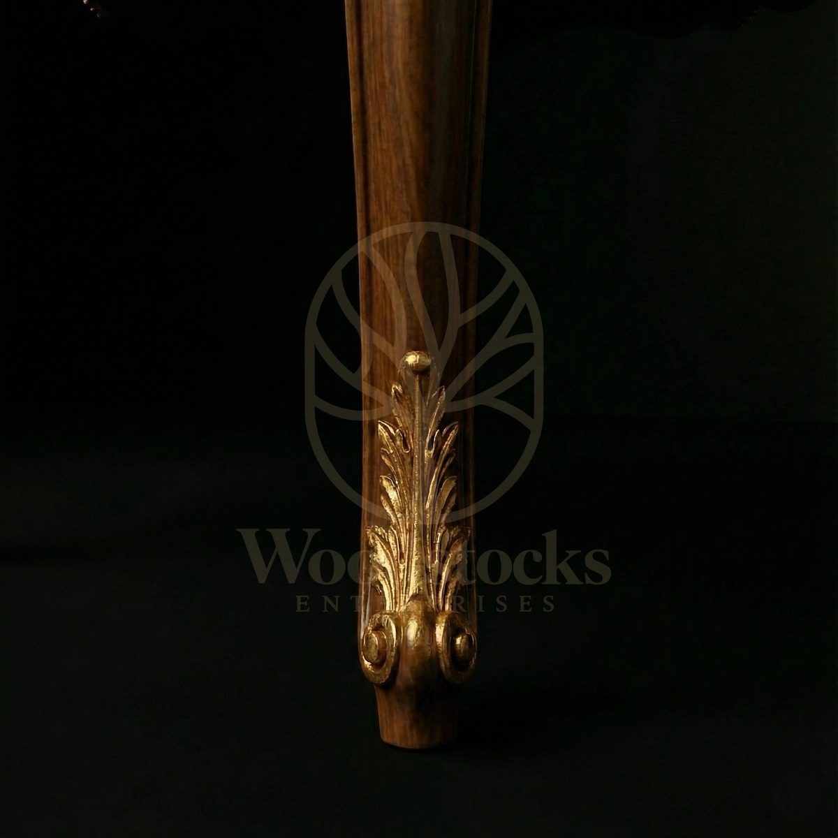 Royal Hand Carved Teak Whispers of the Petit Trianon Rococo Dining Ensemble, Saharanpur, view 5
