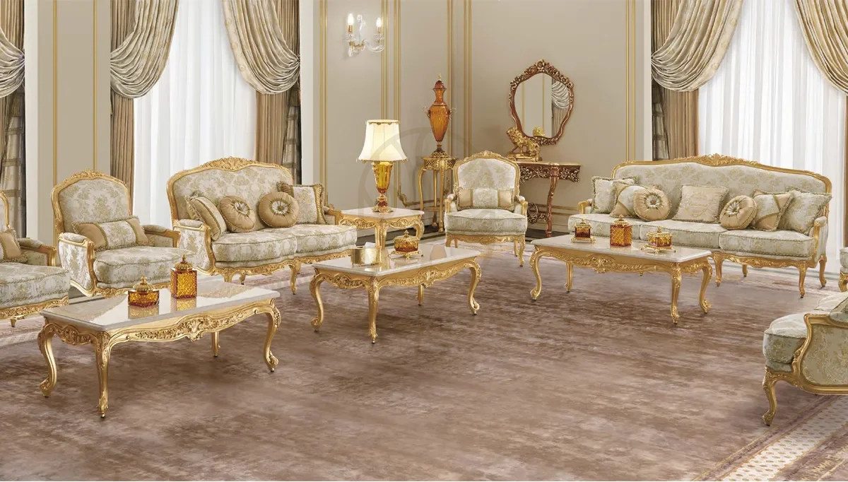 Royal Tunisian Majlis Hand Carved Teak Sofa Set, Saharanpur, view 2