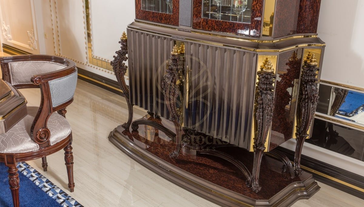 Royal Delano Hand Carved Teak Dining Table Set, Saharanpur, view 6