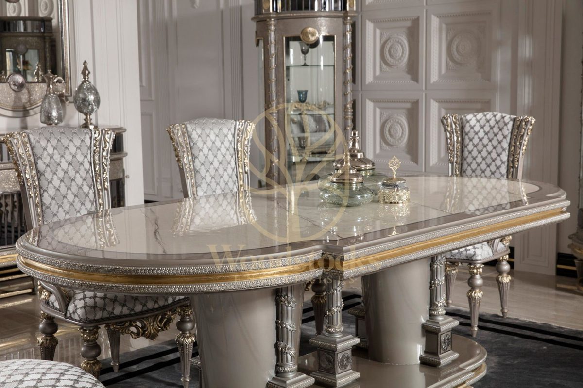 Teak Nora Silver Grey Dining Set, view 11