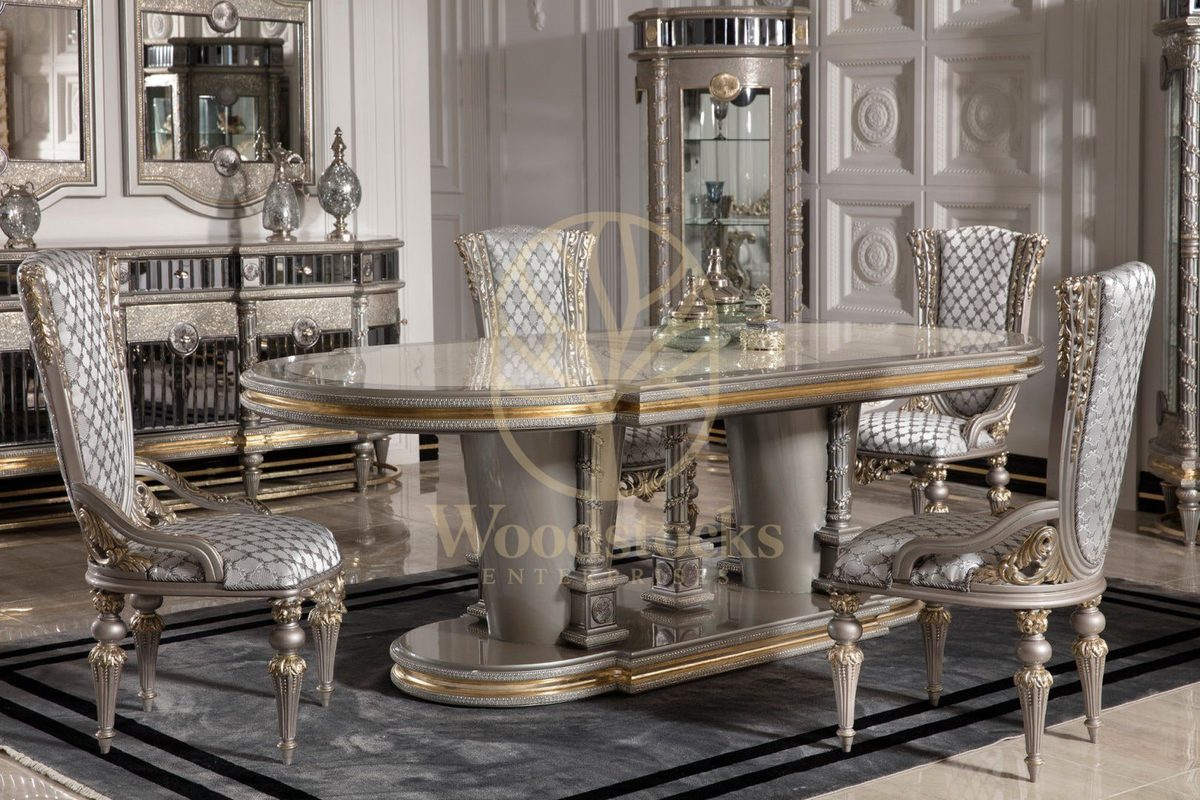 Teak Nora Silver Grey Dining Set, view 3