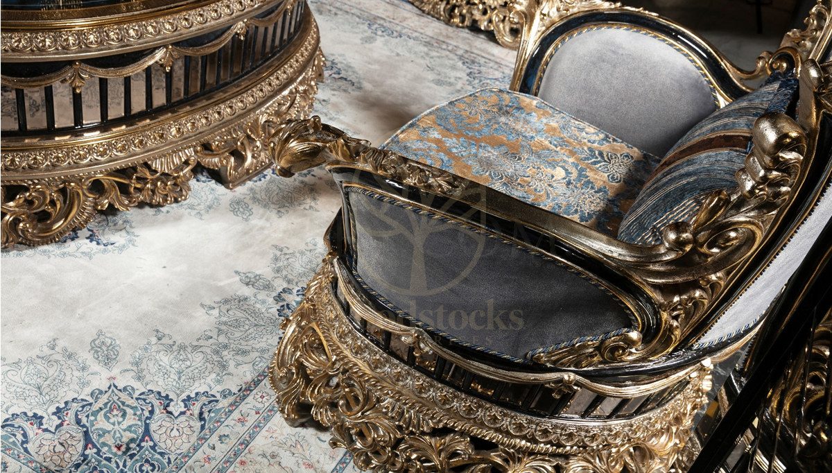 Royal Bilbao Hand Carved Teak Sofa Set II, Saharanpur, view 8