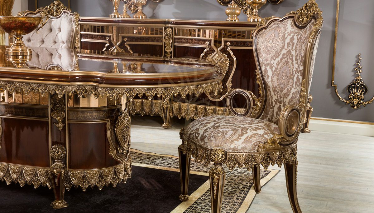 Royal Melina Brown Hand Carved Teak Dining Table Set, Saharanpur, view 5
