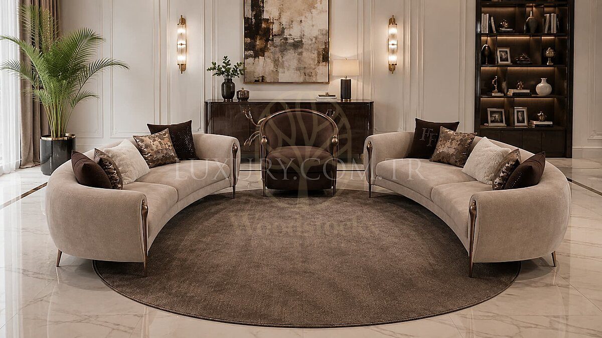 Luxury Lunera Brown Handcrafted Teak Sofa Set, Saharanpur, Sofa Set