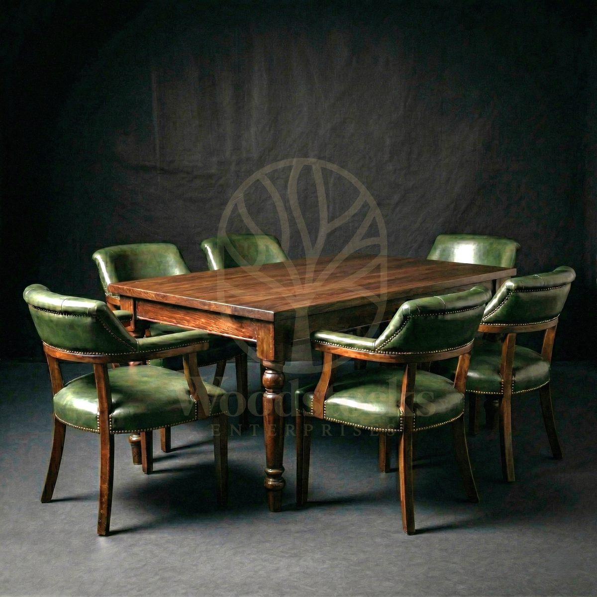 Royal Teak Marlborough Regency Leather Dining Ensemble, Saharanpur, view 2