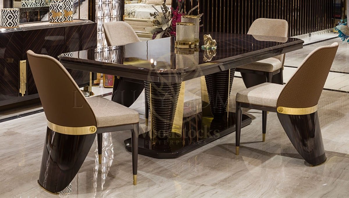 Luxury Levons Handcrafted Teak Dining Table Set, Saharanpur, view 3