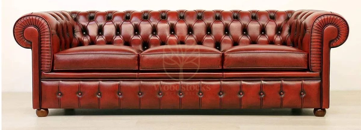 Royal Valentino Brown Chesterfield Hand Carved Teak Sofa Set, Saharanpur, view 2
