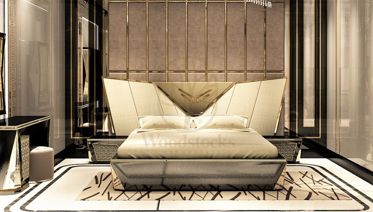 Luxury Lescar Handcrafted Teak King Size Bed, Saharanpur, view 4