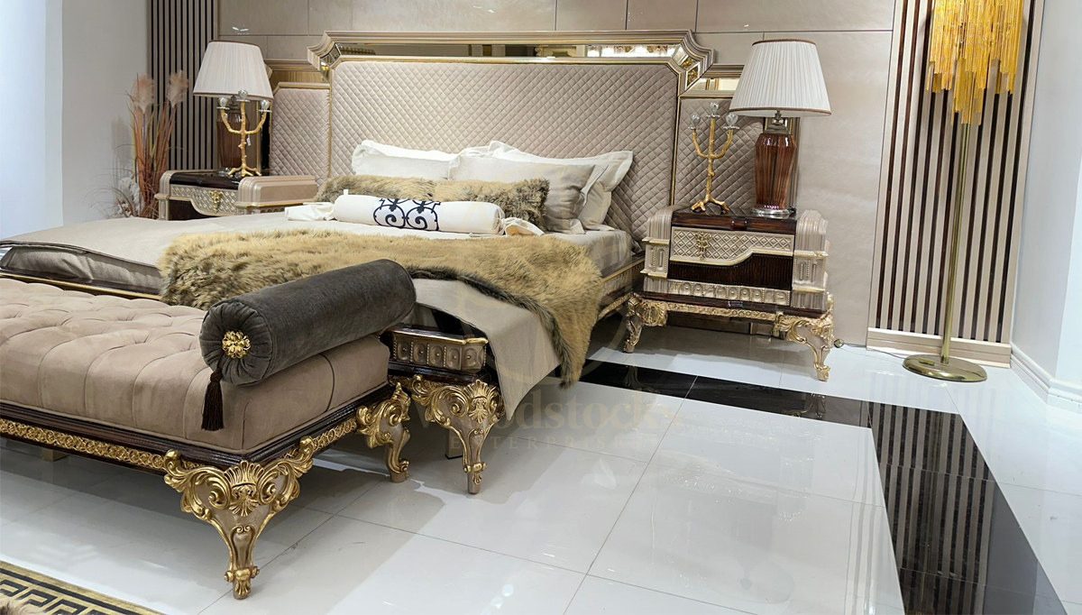 Royal Lotus Hand Carved Teak King Size Bed, Saharanpur, view 5