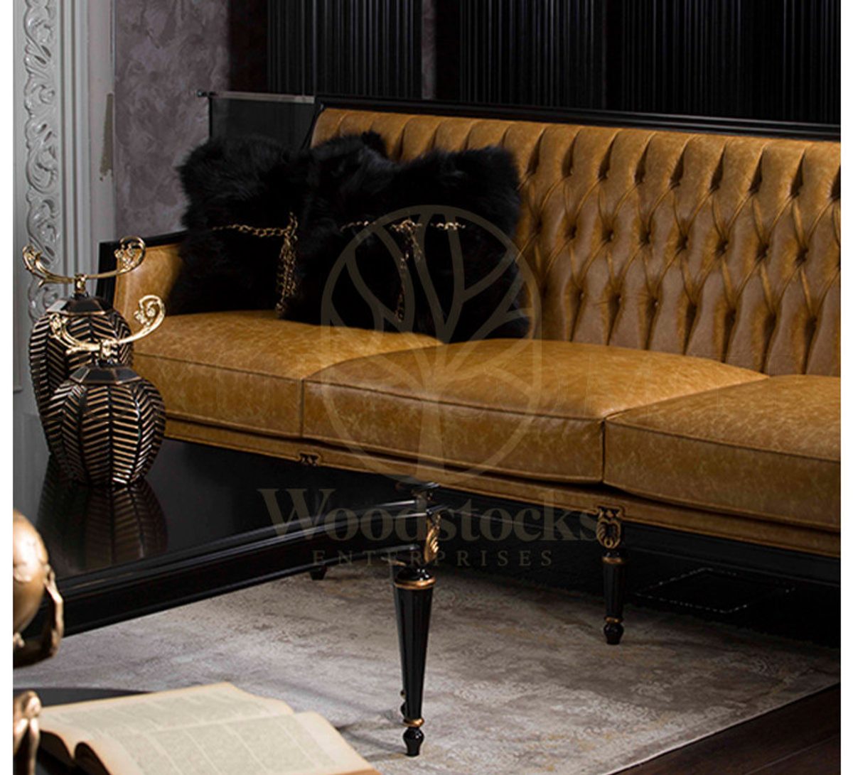 Luxury Hecuba Art Deco Handcrafted Teak Sofa Set, Saharanpur, view 9