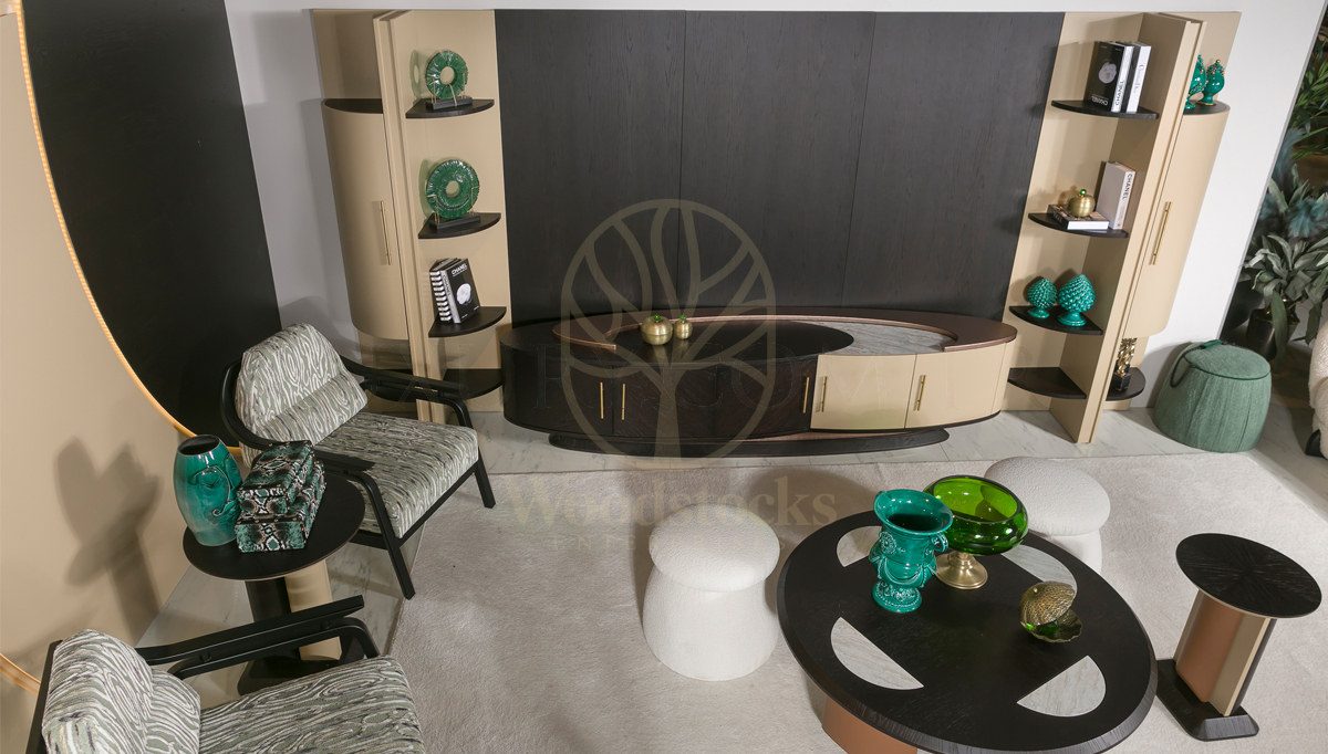 Luxury Armani Handcrafted Teak TV Cabinet, Saharanpur, view 2