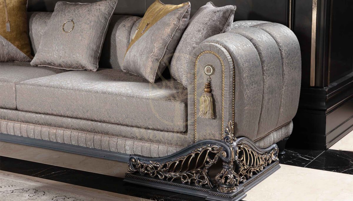 Royal Hamidiye Hand Carved Teak Sofa Set, Saharanpur, view 3