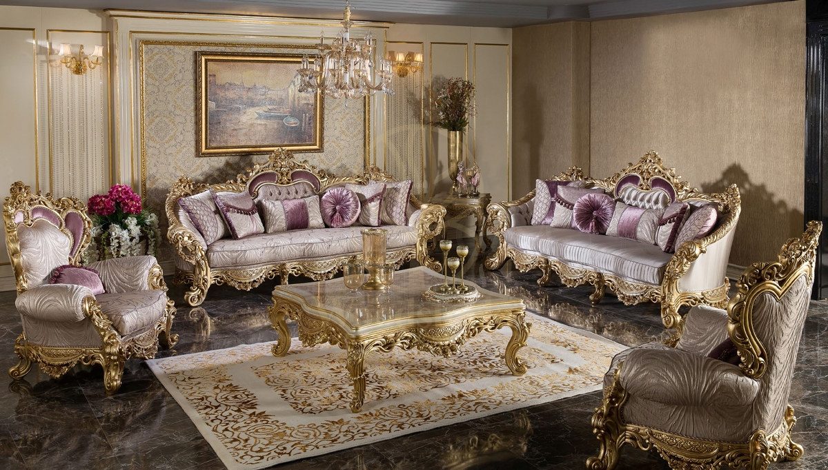 Royal Esvatini Hand Carved Teak Sofa Set, Saharanpur, Sofa Set
