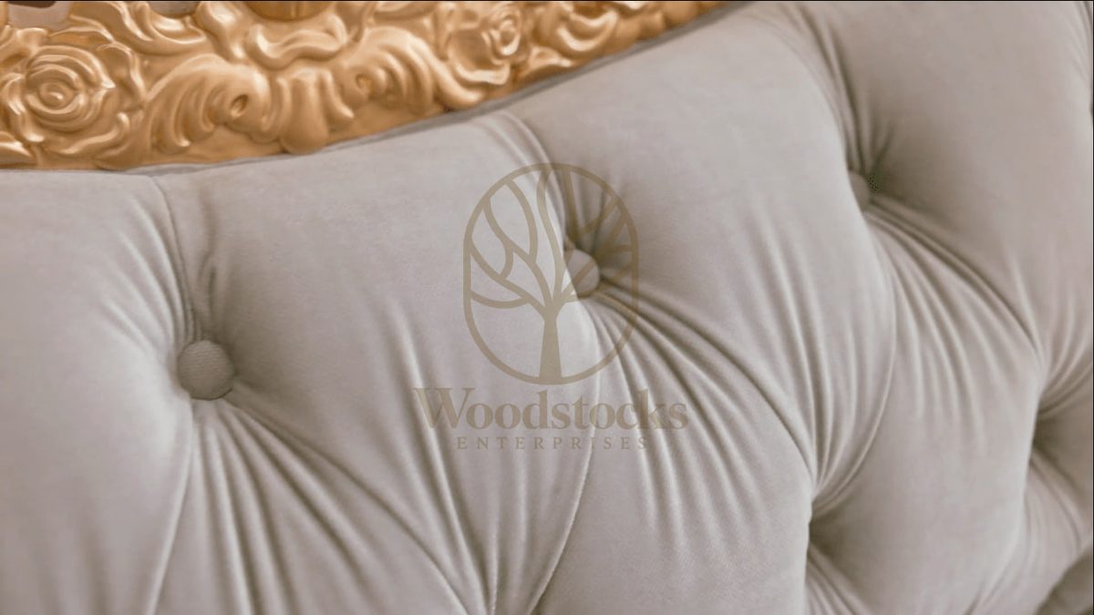 Teak Hand-Carved Gold Maharaja 3-Piece Sofa Set, view 15
