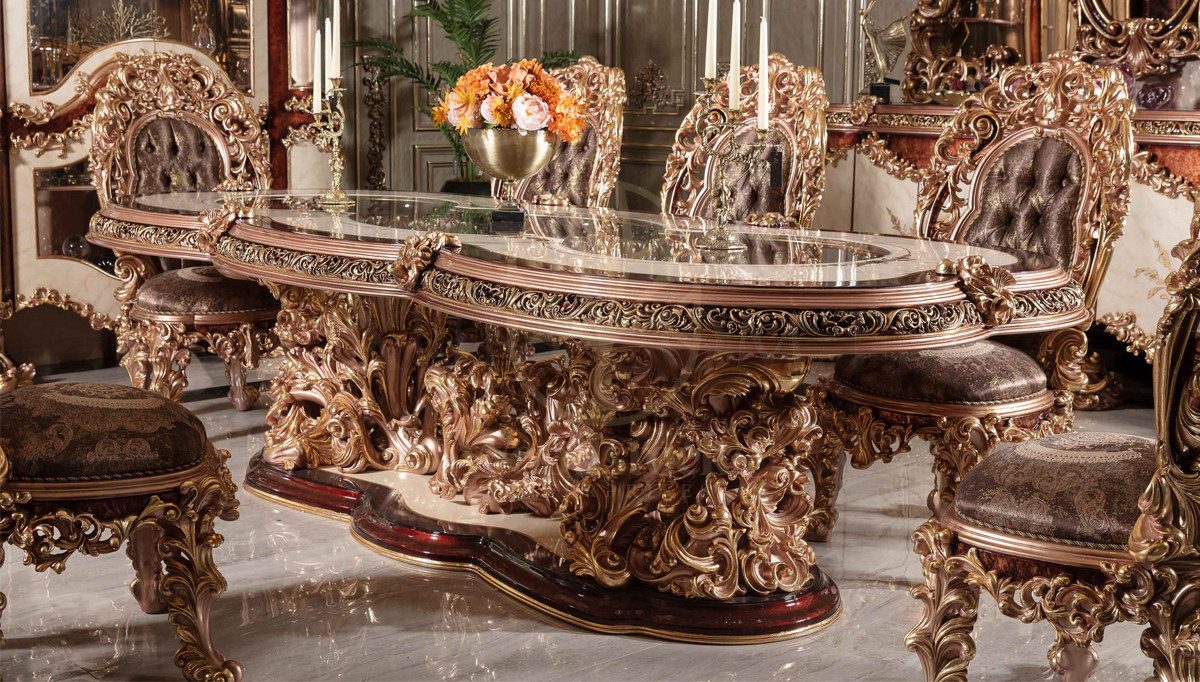 Royal Sumela Hand Carved Teak Dining Table Set, Saharanpur, view 10