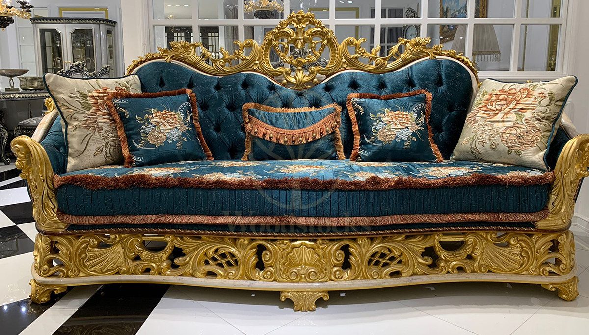 Royal Kral Hand Carved Teak Sofa Set, Saharanpur, view 4