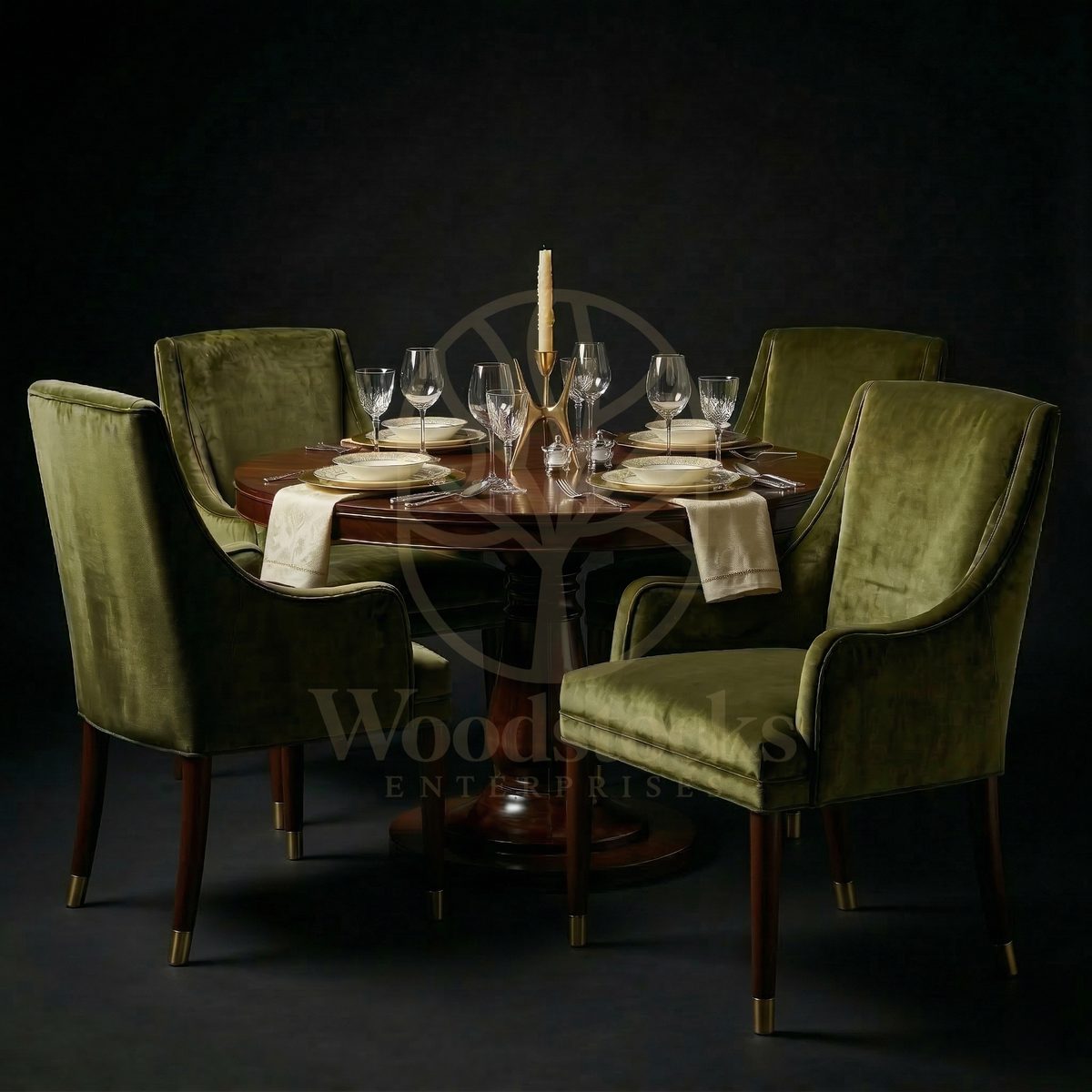 Royal Teak Brighton Regency Revival Dining Ensemble, Saharanpur, Dining Table