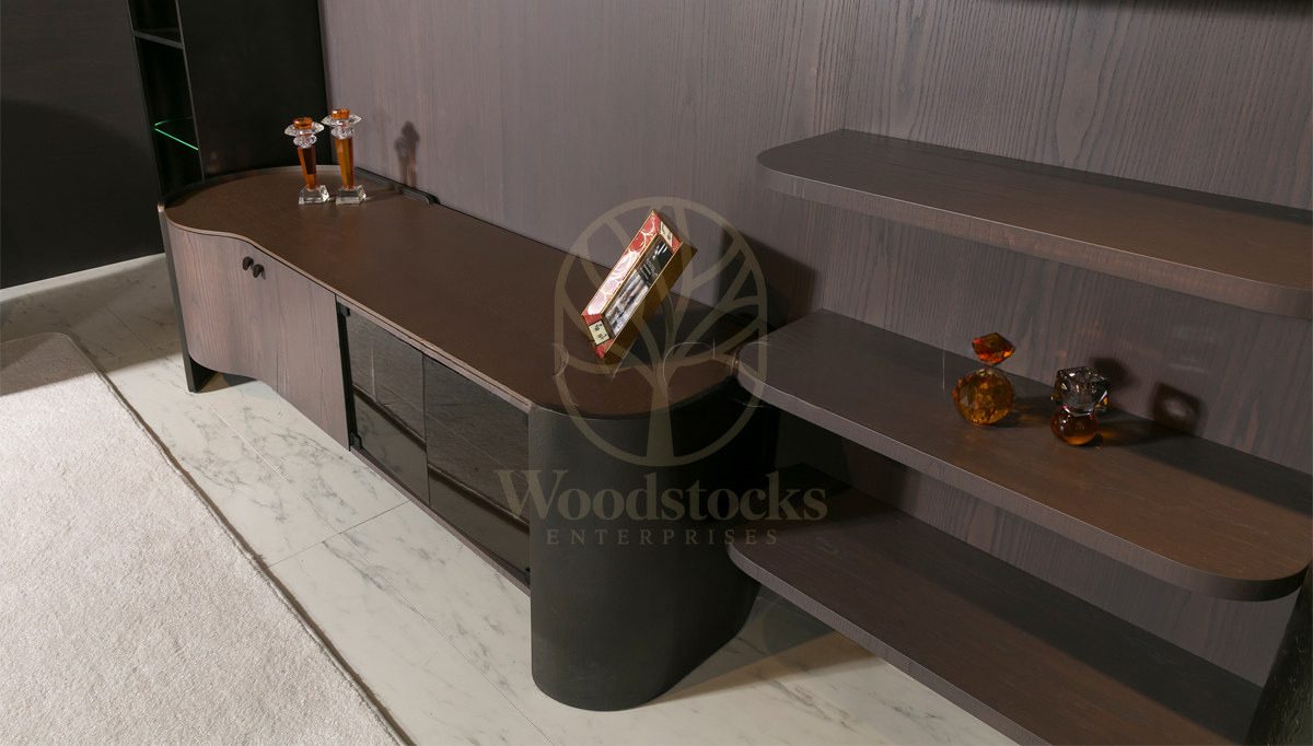 Luxury Mathey Handcrafted Teak TV Cabinet, Saharanpur, view 2