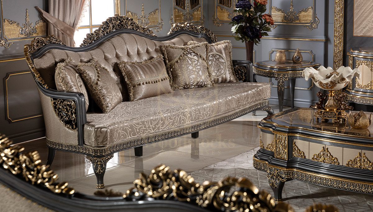 Royal Almira Hand Carved Teak Sofa Set, Saharanpur, view 2