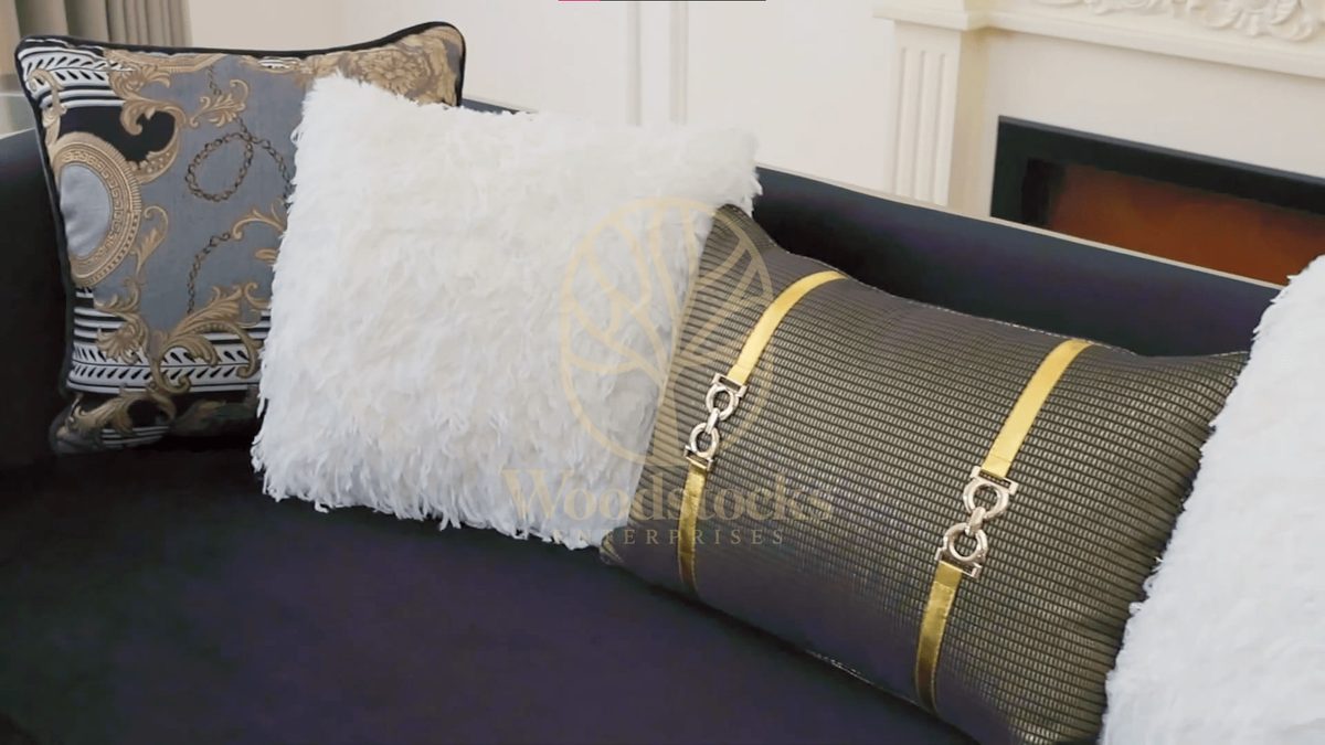 Teak Contemporary Silver Sofa Set III, alternate view