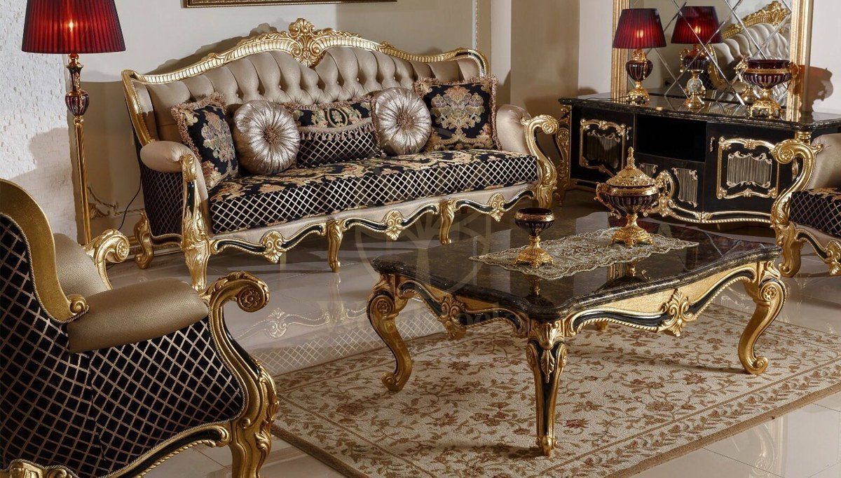 Royal Kayihan Black Hand Carved Teak Sofa Set, Saharanpur, view 5