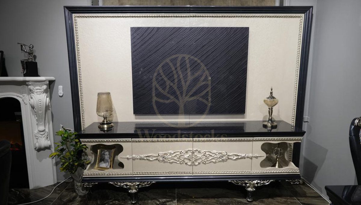 Royal Akranes Hand Carved Teak TV Cabinet, Saharanpur, TV Cabinet