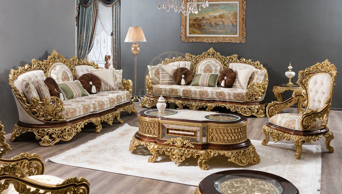 Royal Hazar Hand Carved Teak Sofa Set, Saharanpur, Sofa Set