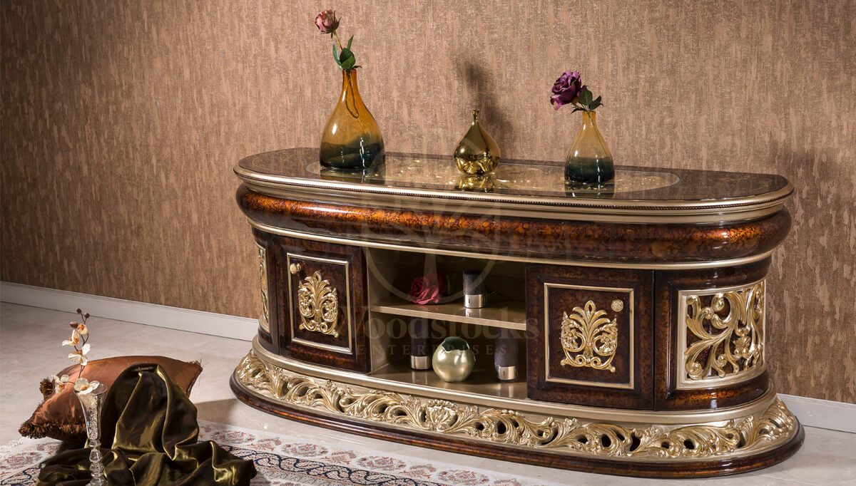 Royal Harzemsah Bronze Hand Carved Teak Dining Table Set, Saharanpur, view 10