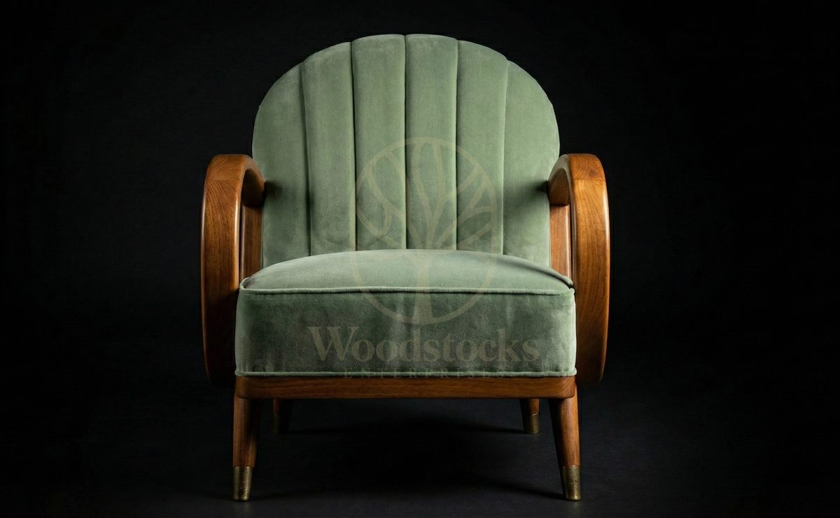 Luxury Teak Continental Art Deco Easy Chair, Saharanpur, view 2
