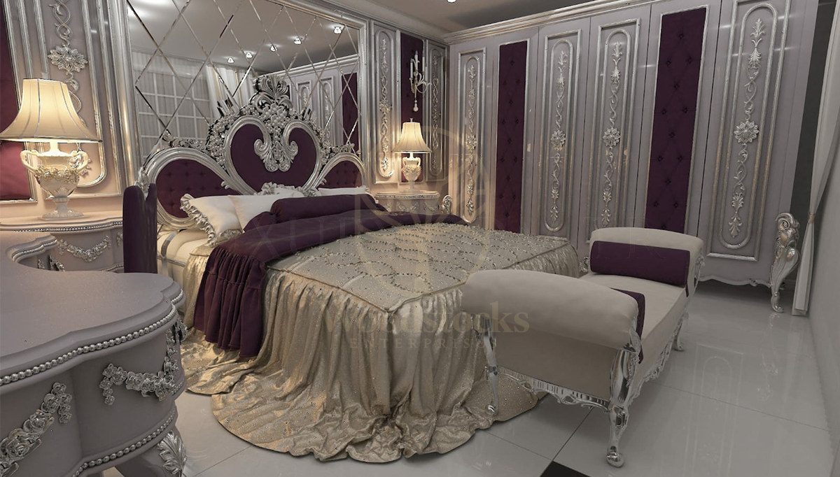 Royal Nazarova Hand Carved Teak King Size Bed, Saharanpur, King Size Bed