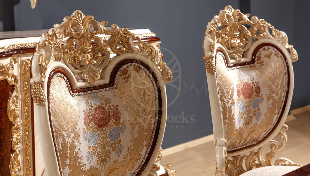 Royal Topkapi Hand Carved Teak Dining Table Set, Saharanpur, view 7