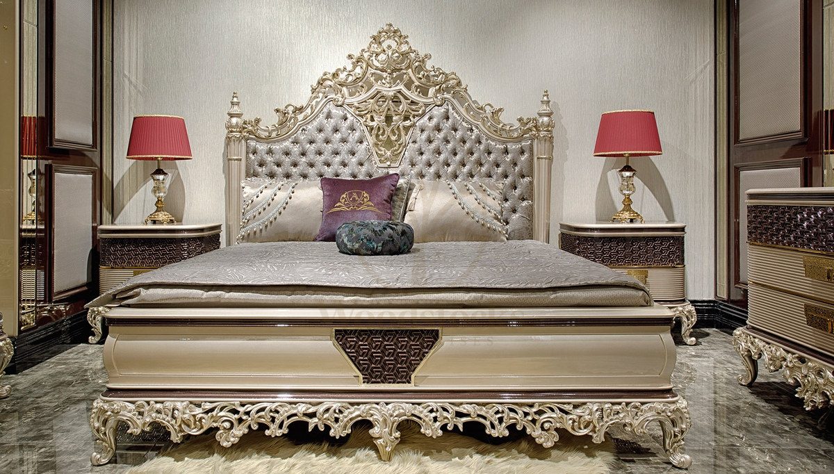 Royal Atlanta Hand Carved Teak King Size Bed, Saharanpur, view 5