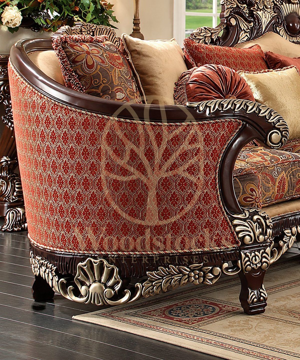 Teak Luxury Victorian Carved Sofa Set, view 4