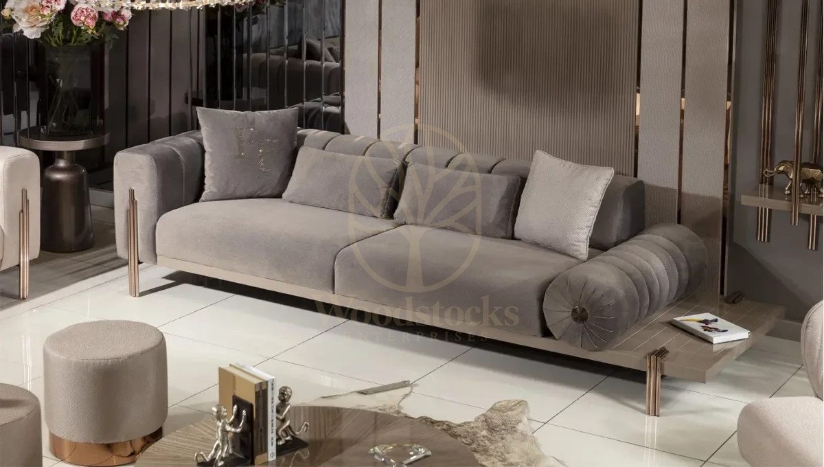 Luxury Monna Handcrafted Teak Sofa Set, Saharanpur, view 10