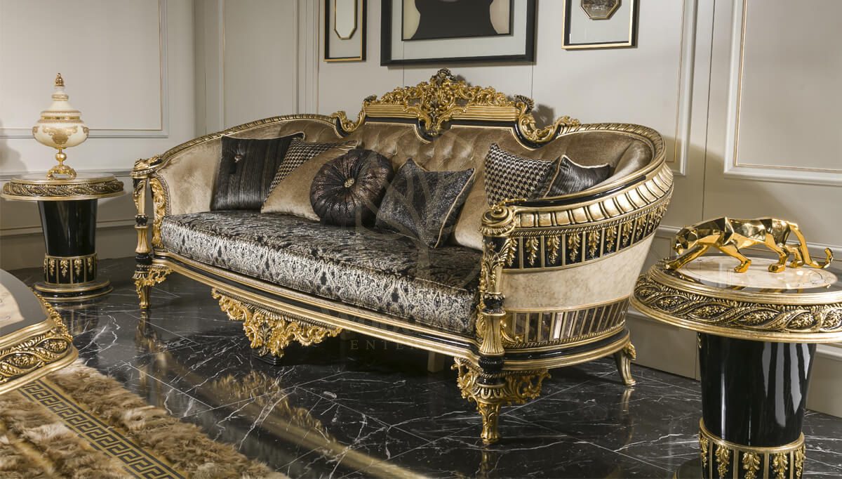 Royal Anemon Hand Carved Teak Sofa Set, Saharanpur, view 3