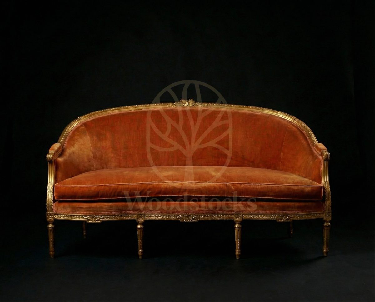 Royal Hand Carved Teak Parisian Giltwood Salon Suite, Saharanpur, view 2