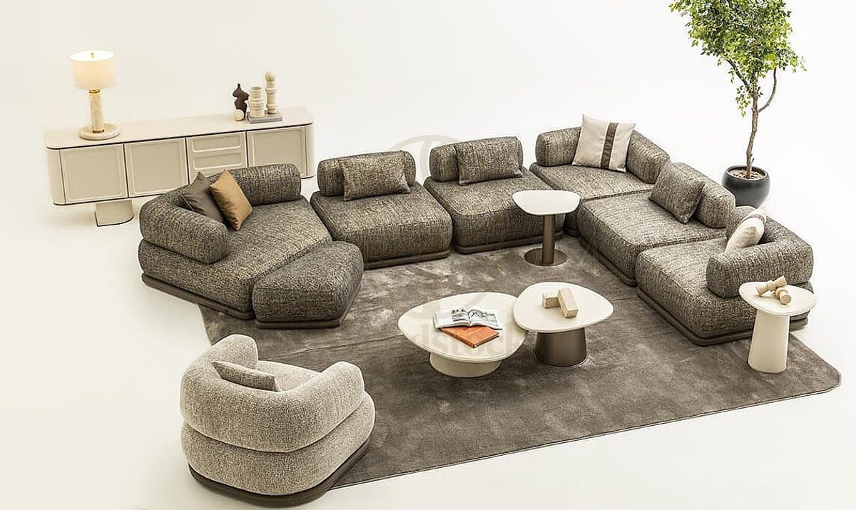 Luxury Portofino Handcrafted Teak L-Shape Sofa, Saharanpur, view 3