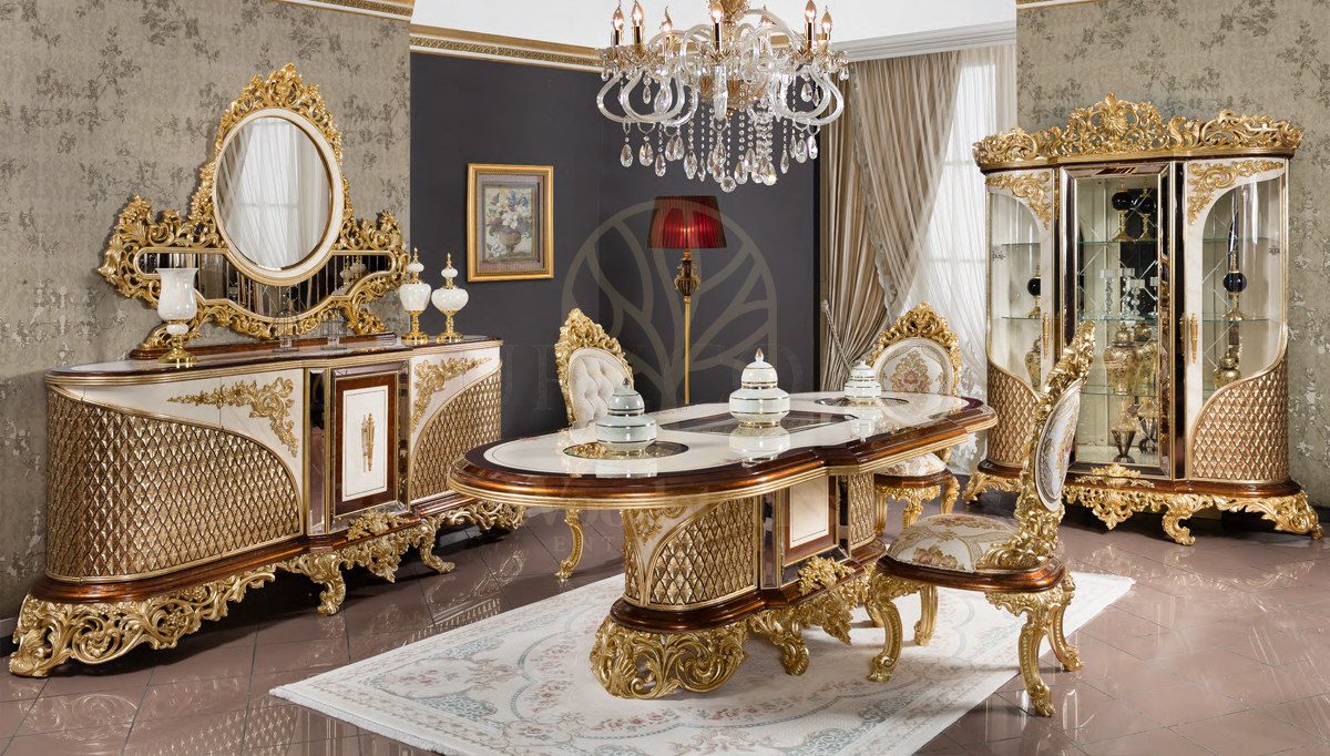 Royal Hazar Hand Carved Teak Dining Table Set, Saharanpur, Dining Table