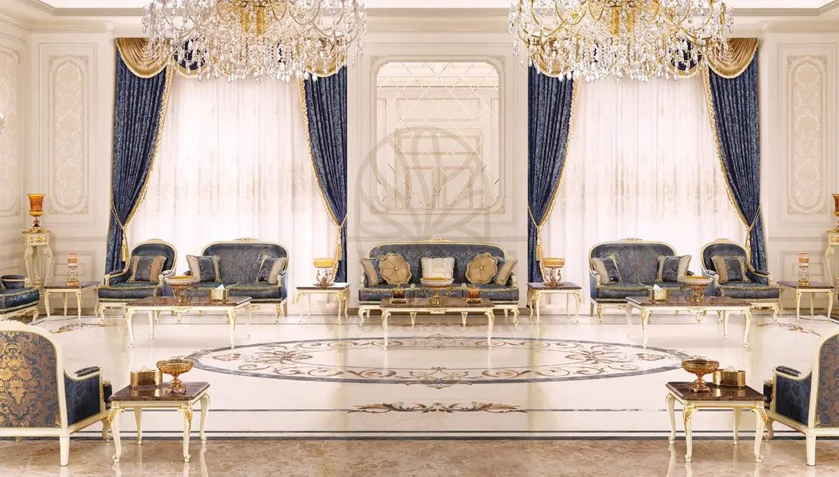 Royal Egyptian Hand Carved Teak Sofa Set, Saharanpur, Sofa Set